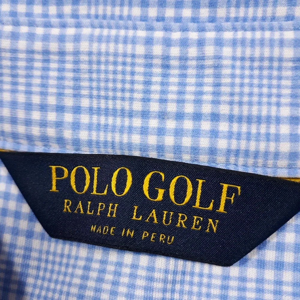 Polo Golf Ralph Lauren Polo Shirt Mens XL Short Sleeve Blue Stretch Cotton Peru